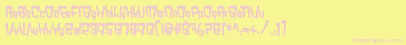 VtcBadDatatripBold-Schriftart – Rosa Schriften auf gelbem Hintergrund