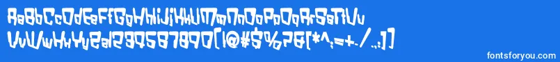 VtcBadDatatripBold Font – White Fonts on Blue Background