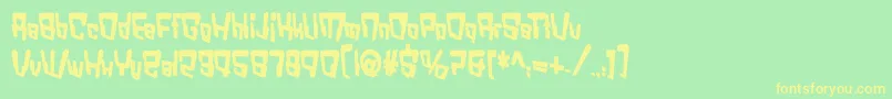 VtcBadDatatripBold Font – Yellow Fonts on Green Background