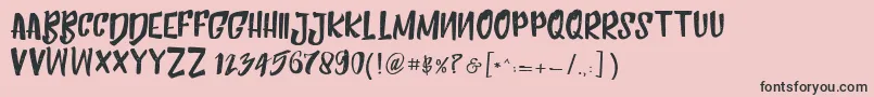 HumblleRoughtCaps Font – Black Fonts on Pink Background