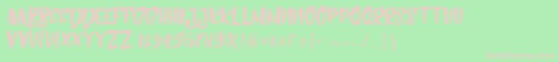 HumblleRoughtCaps Font – Pink Fonts on Green Background