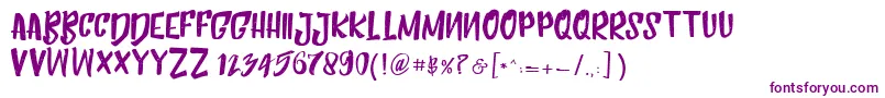 HumblleRoughtCaps Font – Purple Fonts on White Background