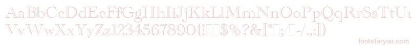 AcademyEngravedLetPlain.1.0 Font – Pink Fonts on White Background