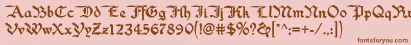 Washingtontext ffy Font – Brown Fonts on Pink Background