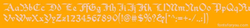 Washingtontext ffy-Schriftart – Rosa Schriften auf orangefarbenem Hintergrund