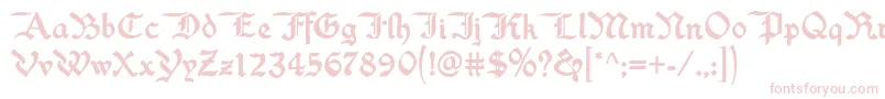 フォントWashingtontext ffy – 白い背景にピンクのフォント