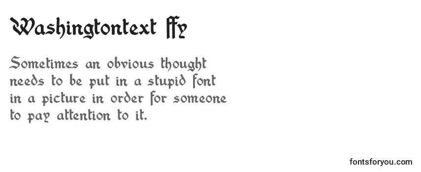Review of the Washingtontext ffy Font