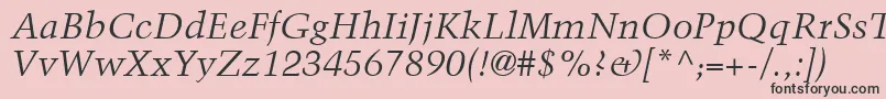 BlackfordSsiItalic-Schriftart – Schwarze Schriften auf rosa Hintergrund