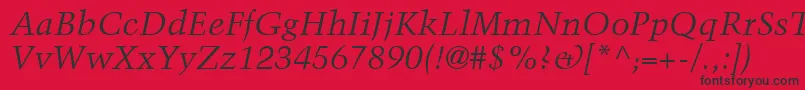 BlackfordSsiItalic Font – Black Fonts on Red Background