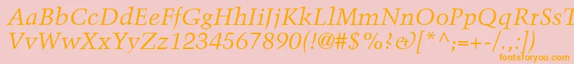 BlackfordSsiItalic Font – Orange Fonts on Pink Background