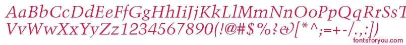 フォントBlackfordSsiItalic – 赤い文字