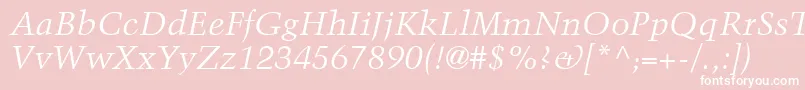 BlackfordSsiItalic Font – White Fonts on Pink Background