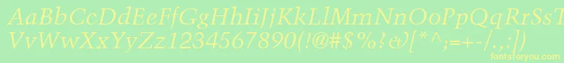 More about BlackfordSsiItalic Font BlackfordSsiItalic Font – Yellow Fonts on Green Background