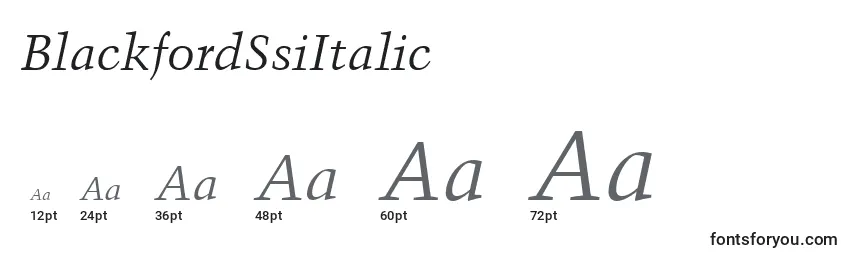 BlackfordSsiItalic Font Sizes