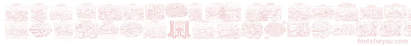 MyFontQuraan5 Font – Pink Fonts on White Background