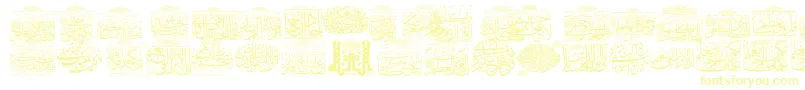MyFontQuraan5-Schriftart – Gelbe Schriften