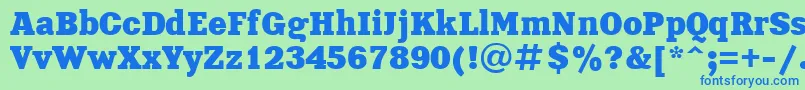 Xna85C Font – Blue Fonts on Green Background