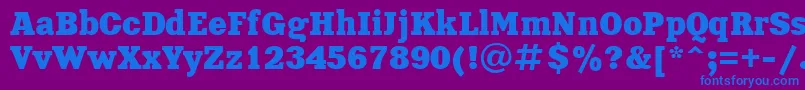 Xna85C Font – Blue Fonts on Purple Background