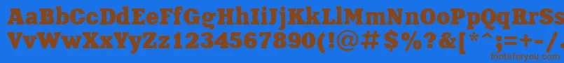 Xna85C Font – Brown Fonts on Blue Background