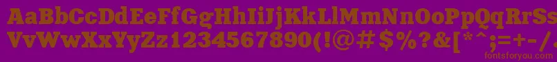 Xna85C Font – Brown Fonts on Purple Background