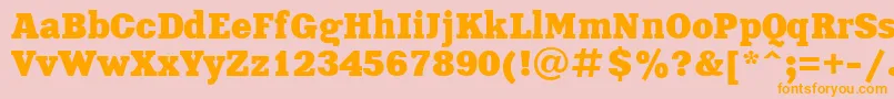 Xna85C Font – Orange Fonts on Pink Background