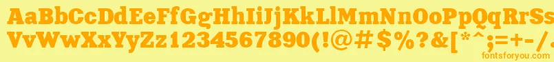 Xna85C Font – Orange Fonts on Yellow Background