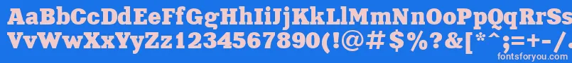 Xna85C Font – Pink Fonts on Blue Background
