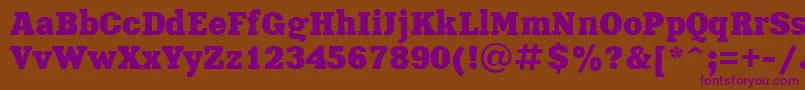 Xna85C Font – Purple Fonts on Brown Background