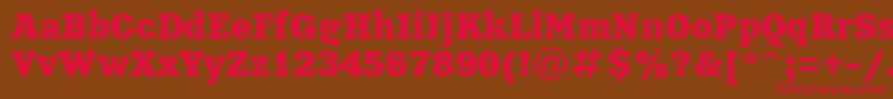 Xna85C Font – Red Fonts on Brown Background
