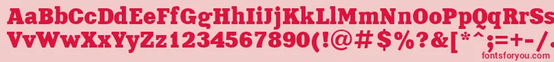 Xna85C Font – Red Fonts on Pink Background