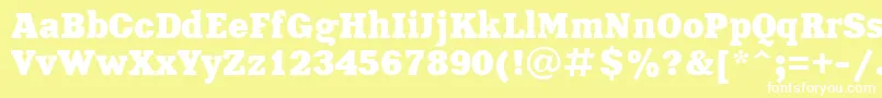 Xna85C Font – White Fonts on Yellow Background