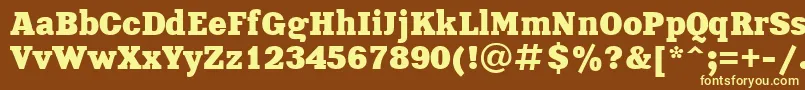 Xna85C Font – Yellow Fonts on Brown Background