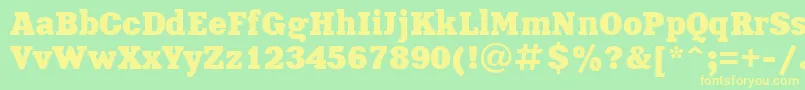 Xna85C Font – Yellow Fonts on Green Background