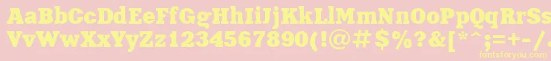 fuente Xna85C – Fuentes Amarillas Sobre Fondo Rosa
