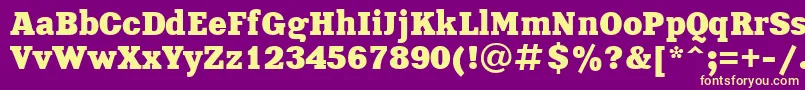 Xna85C Font – Yellow Fonts on Purple Background