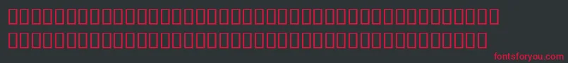 フォントMagedBold – 黒い背景に赤い文字