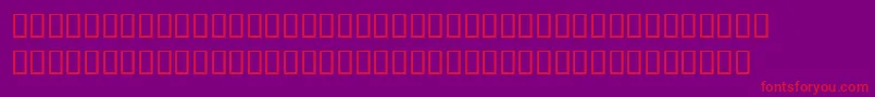 フォントMagedBold – 紫の背景に赤い文字