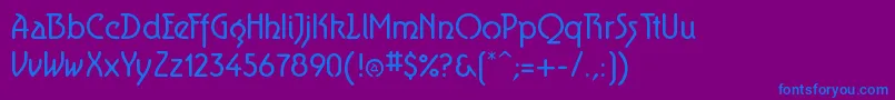 Aerolite Font – Blue Fonts on Purple Background
