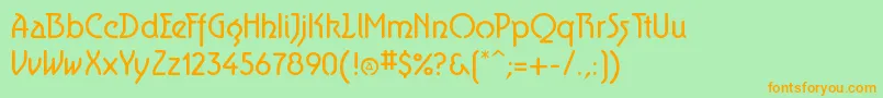 Aerolite Font – Orange Fonts on Green Background
