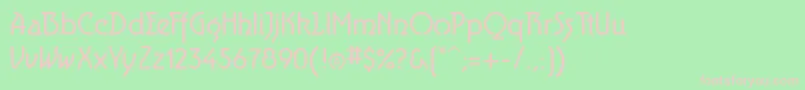 Aerolite Font – Pink Fonts on Green Background