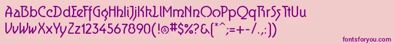 Aerolite Font – Purple Fonts on Pink Background