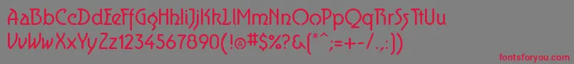 Aerolite Font – Red Fonts on Gray Background