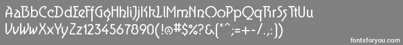 フォントAerolite – 灰色の背景に白い文字