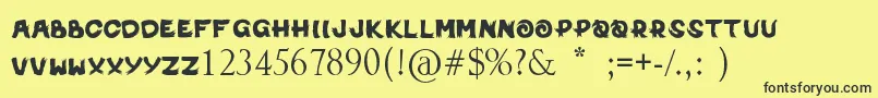 Michinoinku Font – Black Fonts on Yellow Background