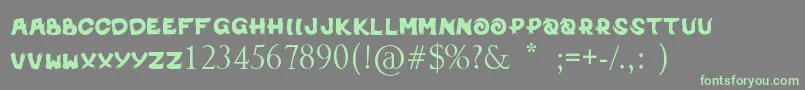 Michinoinku Font – Green Fonts on Gray Background