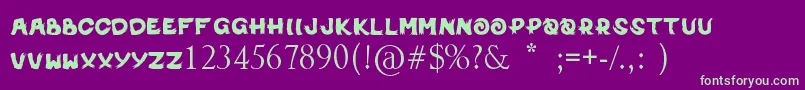 Michinoinku Font – Green Fonts on Purple Background