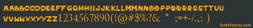 Michinoinku Font – Orange Fonts on Black Background