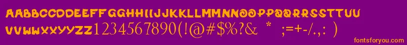 Michinoinku Font – Orange Fonts on Purple Background