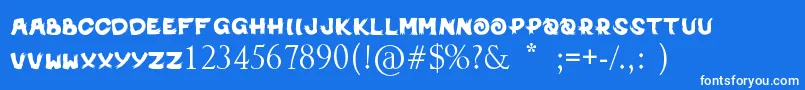 Michinoinku Font – White Fonts on Blue Background