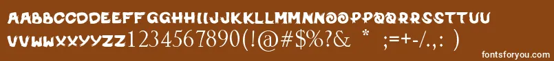 Michinoinku Font – White Fonts on Brown Background